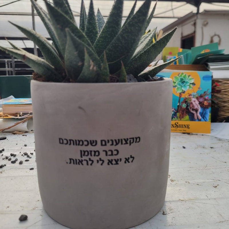 עציצים עם מסר אישי