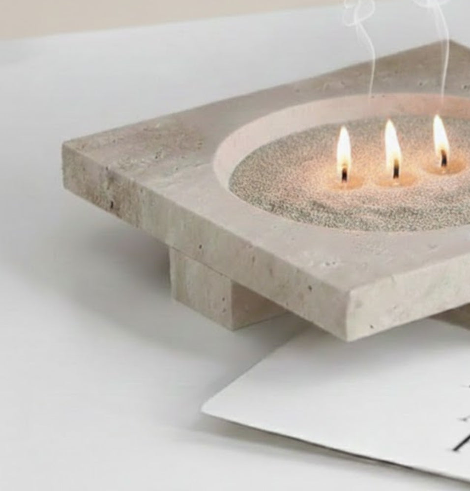 Marble Grain Square-פניני שעווה